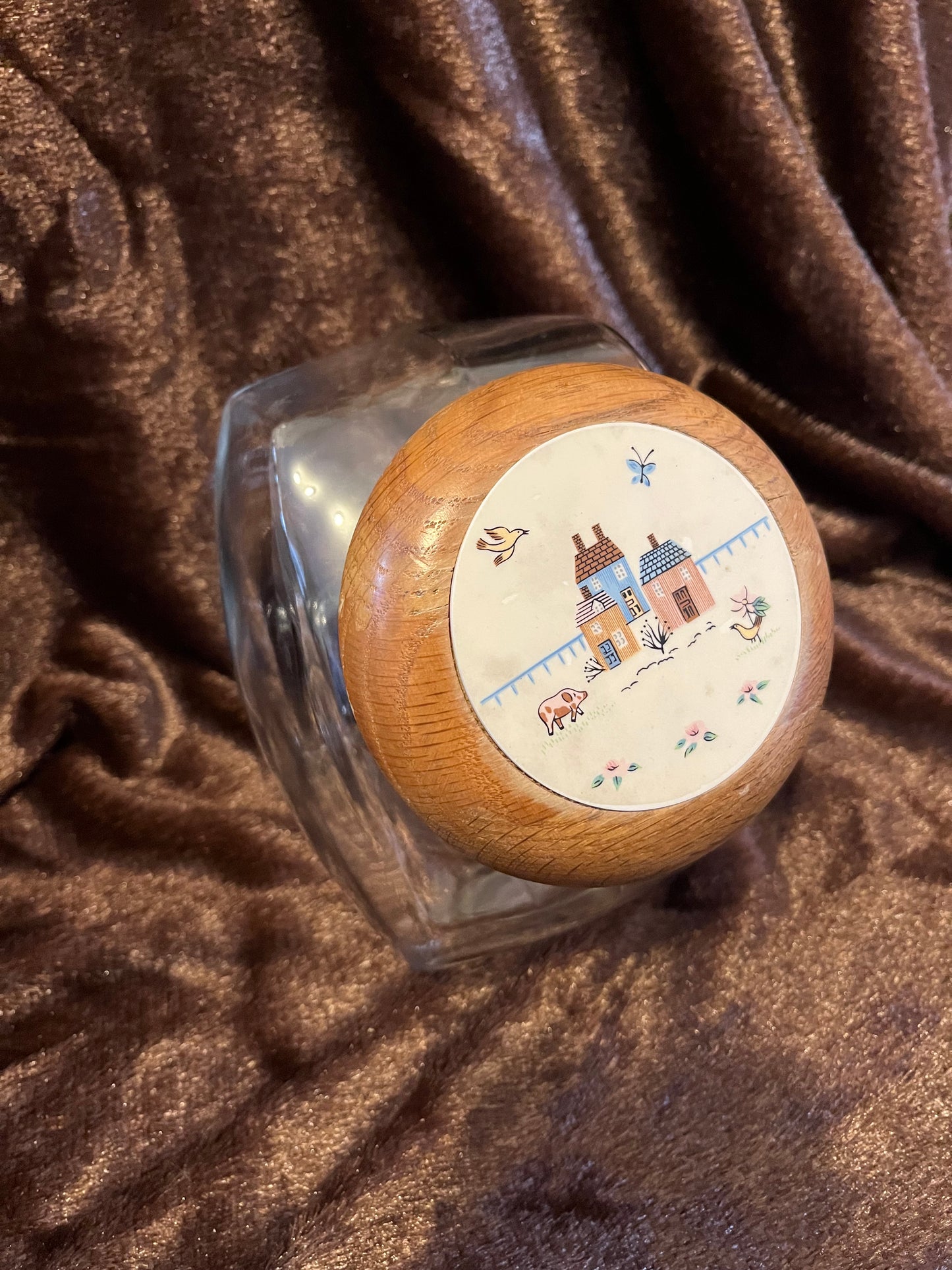 International Stoneware Heartland Village Cookie Jar and Lid