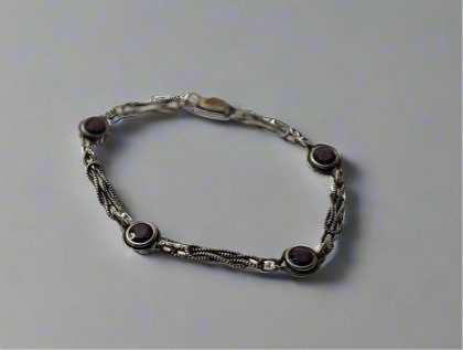 Vintage Purple Braided Stone Bracelet
