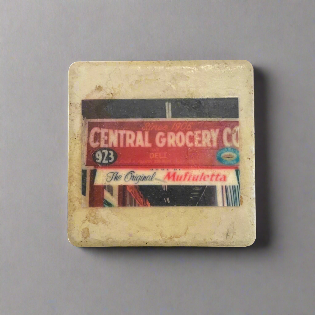 Homemade New Orleans Based Italian-Stone Tile Coasters (Set of 4)