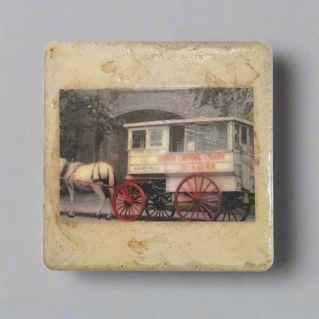 Homemade New Orleans Based Italian-Stone Tile Coasters (Set of 4)