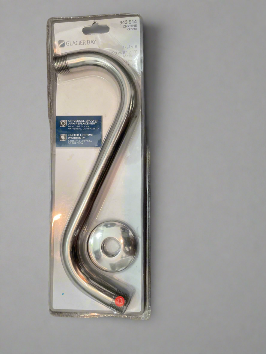 Glacier Bay Chrome S-Style Shower Arm