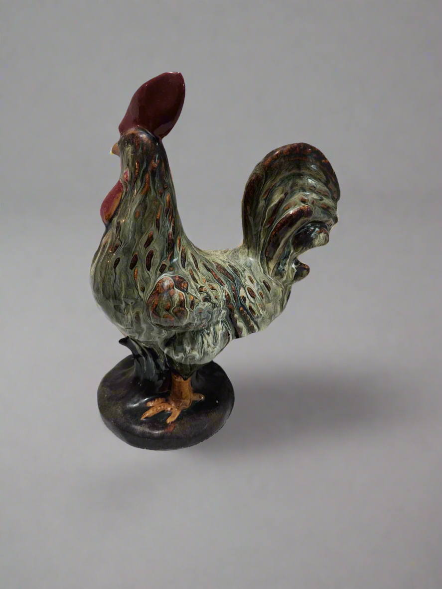 Vintage Porcelain Rooster Figurine