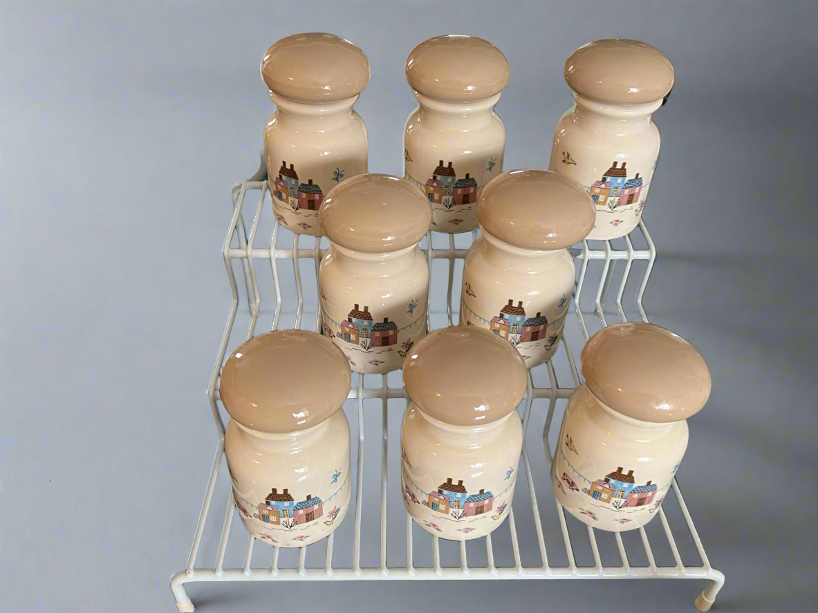 International Stoneware Heartland Village Spice Jar with Lid