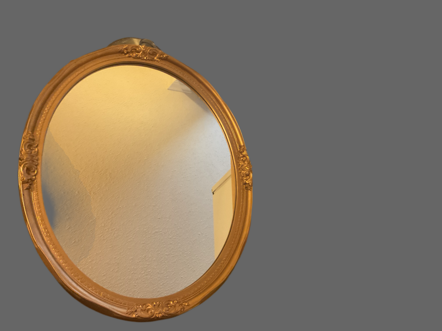 Vintage Oval Gold Framed Mirror