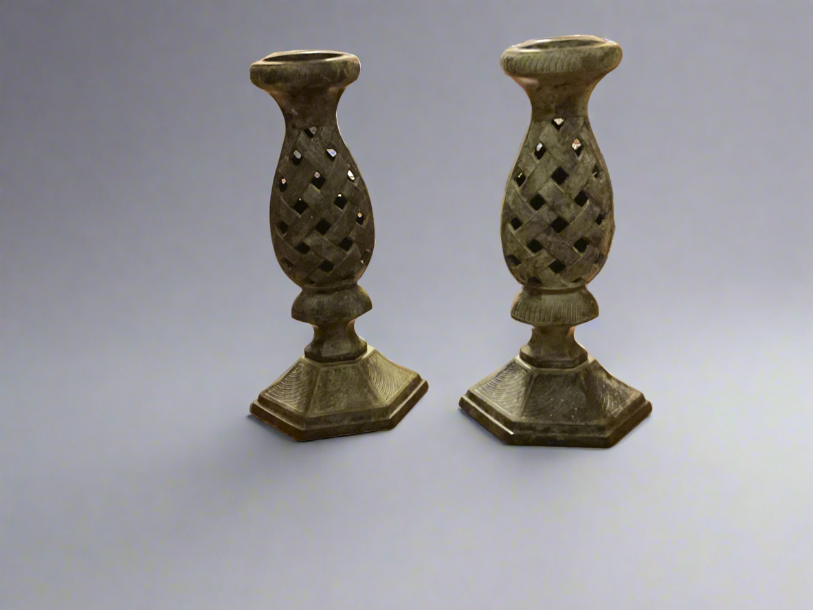 Candle holder Moss Green Set