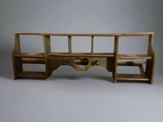 “Blueish” Heart Peg Wall Shelf 25 1/8 x 8 5/8