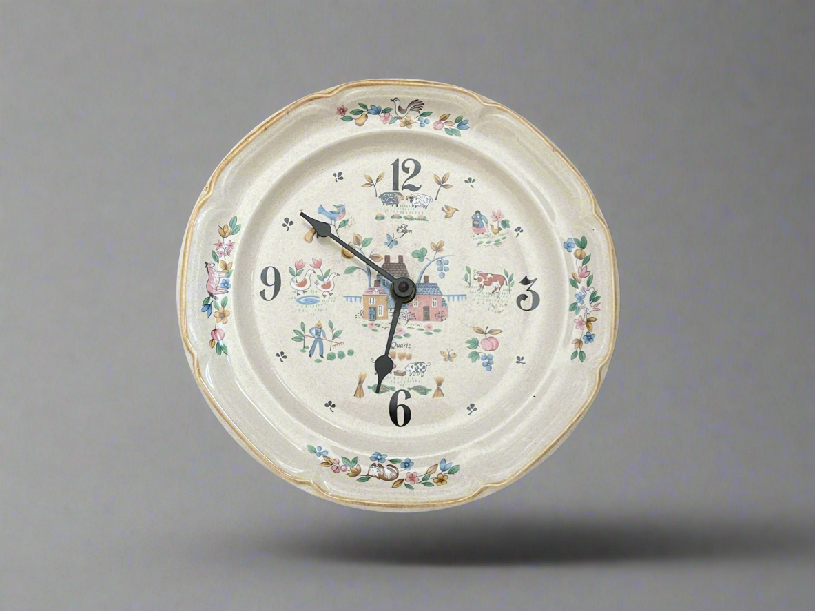 International Stoneware Heartland Village Clock