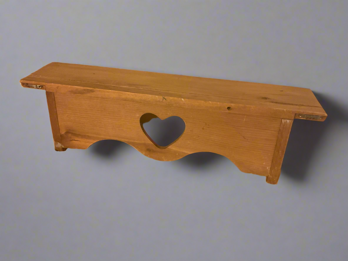 Wood Heart Shelf no peg
