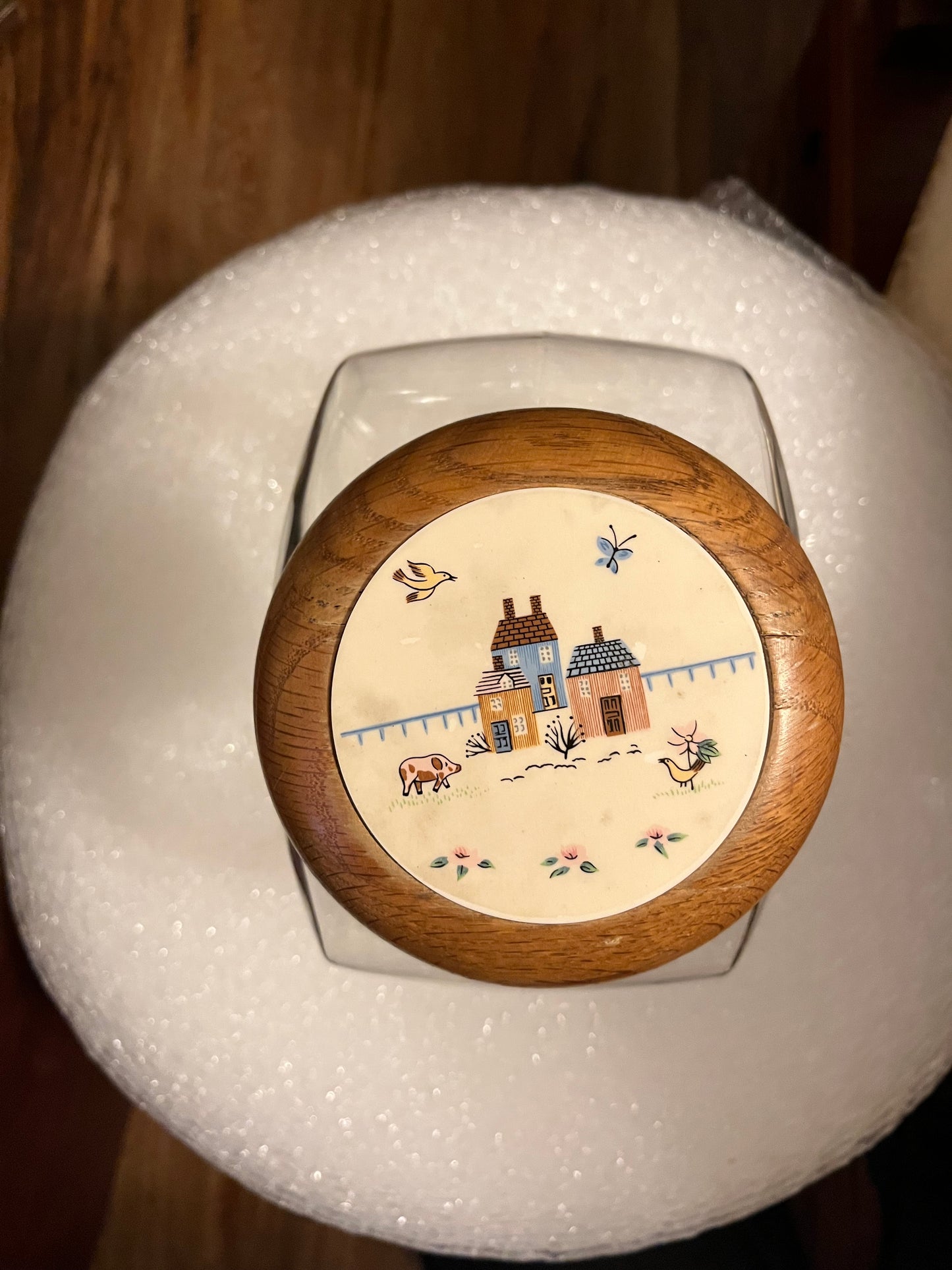 International Stoneware Heartland Village Cookie Jar and Lid