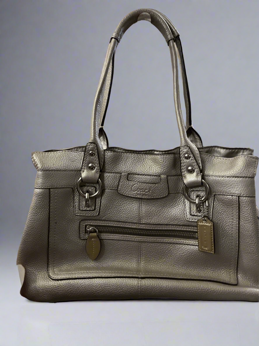 COACH Penelope Leather Shopper Satchel Bag F14686 Double Handles GREAT CONDITION