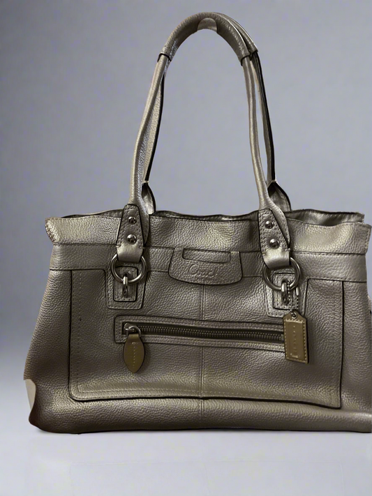 COACH Penelope Leather Shopper Satchel Bag F14686 Double Handles GREAT CONDITION