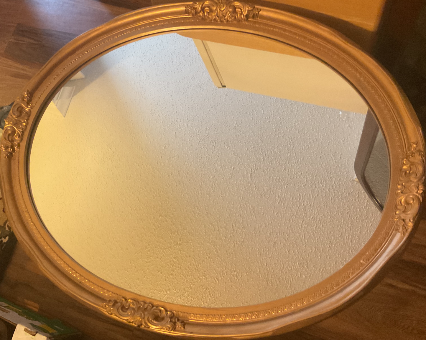 Vintage Oval Gold Framed Mirror