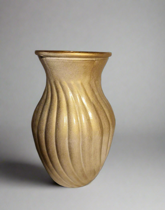 Hand Painted Golden Swirl Vase