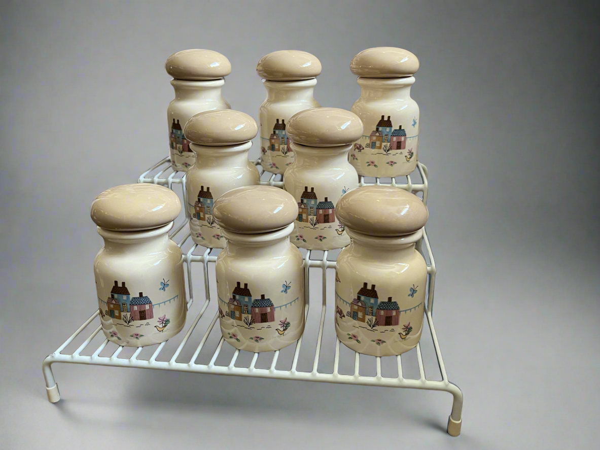 International Stoneware Heartland Village Spice Jar with Lid