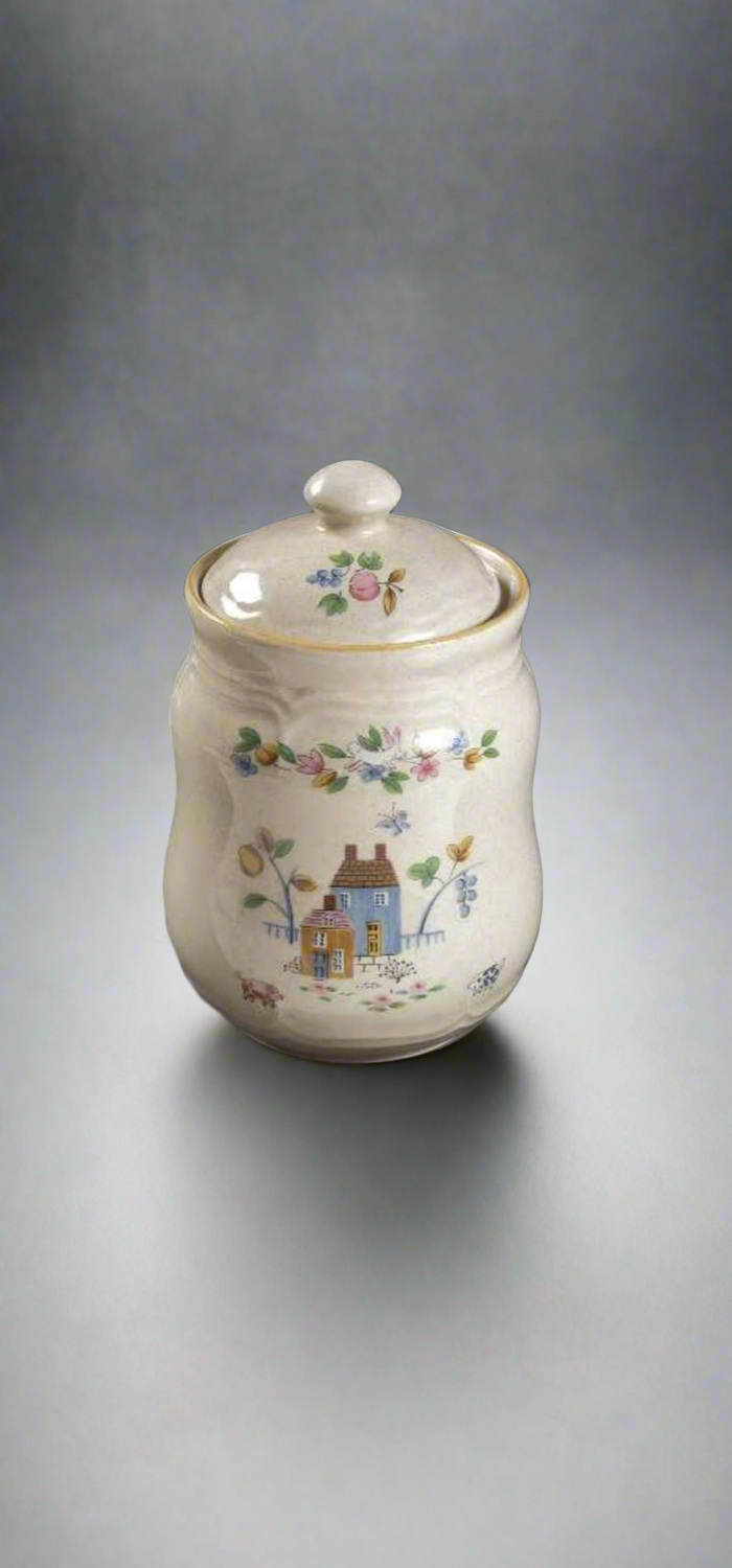 International Stoneware Heartland Village Medium Canister and Lid