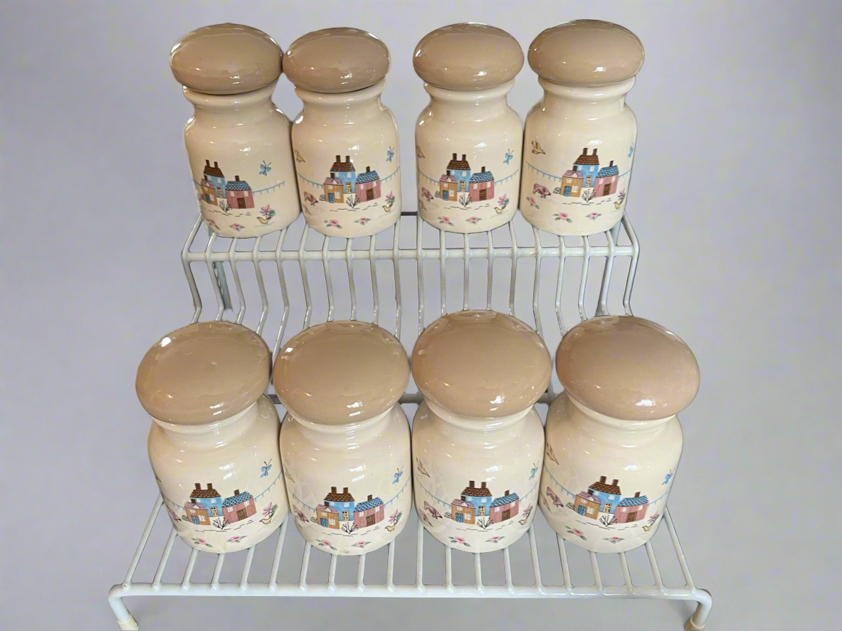 International Stoneware Heartland Village Spice Jar with Lid