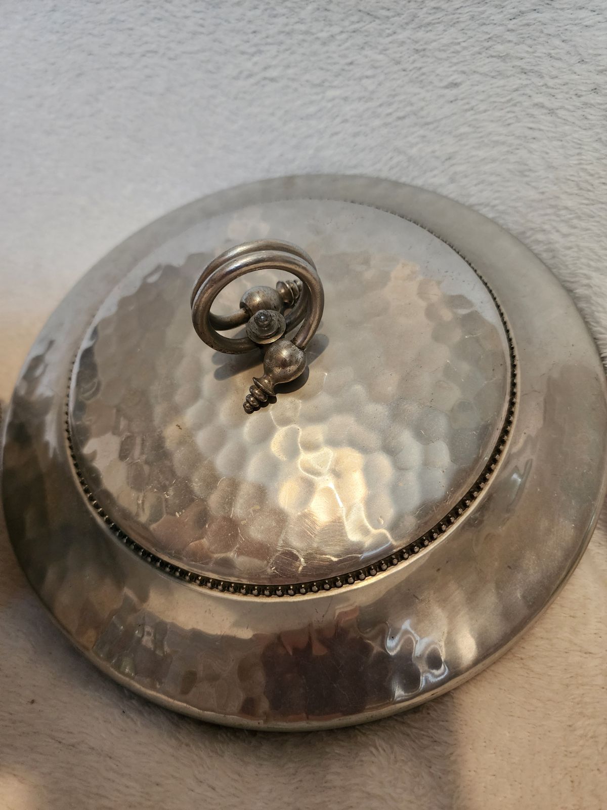 Hammered Aluminum Dish
